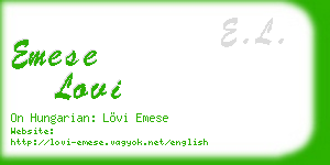 emese lovi business card
